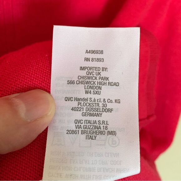 Isaac Mizrahi Live Pink Split Neck Short Sleeve Pullover Sweater Top Size Large - Picture 9 of 9